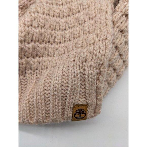 TIMBERLAND knit women's scarf wrap - Light pink / Blush - Picture 4 of 7